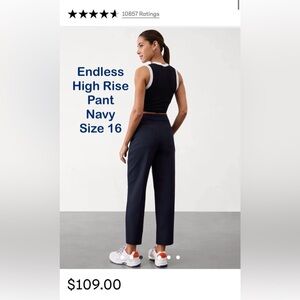 Athleta Endless High Rise Pant Navy (16)